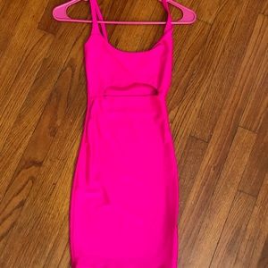 Neon pink fashion nova dress